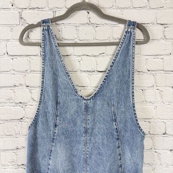 Free People We The Free High Roller Skirtall Denim Dress Follow Your Heart XS - Picture 5 of 13